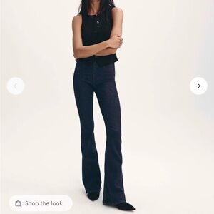 Veronica Beard Dark Blue Flare Jeans